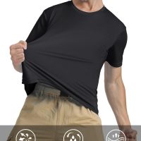 KEFITEVD Men's Short Sleeve UPF 50+ Sun Protection Shirts Quick Dry Rashguard Swim Shirt SPF Workout Fishing Athletic T-Shirt - Image 5