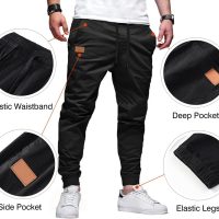 JMIERR Mens Casual Joggers Pants - Cotton Drawstring Chino Cargo Pants Hiking Outdoor Twill Track Jogging Sweatpants Pants - Image 2