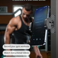 Gym Magnetic Phone Holder, 360 Degree Adjustable Portable Gym Magnetic Phone Holder with Dual-Sided N52 Super Magnets, Compatible with 4-6" Smartphones, Alloy Base and Joint (Black) - Image 7