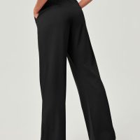Ewedoos Wide Leg Pants Woman Stretchy Work Dress Pants Women Pull on Business Casual Slacks Trousers Fall Outfits 26"/28" - Image 2