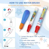 Water Doodle Mat - Kids Painting Writing Color Doodle Drawing Mat Toy Bring Magic Pens Educational Toys for Age 2 3 4 5 6 7 Year Old Girls Boys Age Toddler Gift - Image 4