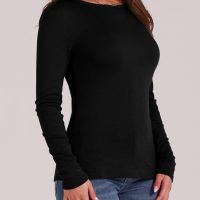 WIHOLL Long Sleeve Thermal Shirt for Women Light Fleece Tops Fall 2025 Crew Neck Casual Basic T-Shirts - Image 4