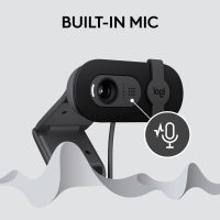 Logitech Brio 101 Full HD 1080p Webcam for Meetings, Streaming, Desktop, Laptop, PC - Built-in Mic, Shutter, USB-A, Teams, Zoom - Black - Image 5