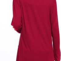 Womens Casual Lightweight with Pocketes Long Sleeve Open Front Cardigan - Image 5