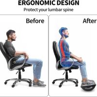 Foot Rest for Under Desk at Work - Ergonomic Foot Stools for Under Office Desk - Rocking Footrest with Roller Massager - Leg Rest for Chair, Computer Gaming - Promote Leg Circulation - Image 4