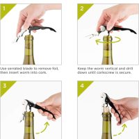 2 Pack Wine Opener Waiter Corkscrew, Professional Wine Key with Foil Cutter, Manual Wine Bottle Opener - Image 2