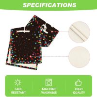 Black Polka Dot Happy Birthday Table Runner, Seasonal Kitchen Dining Table Decoration for Home Party Decor 13x72 Inch - Image 5
