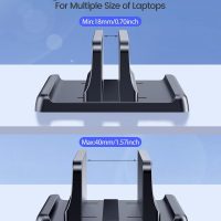 Vaydeer Vertical Laptop Stand Holder Plastic Adjustable Desktop Notebook Dock Space-Saving 3 in 1 for All MacBook Pro Air, Mac, HP, Dell, Microsoft Surface, Lenovo, up to 17.3 inches (Black) - Image 7