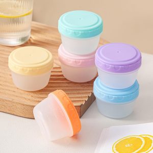 6Pcs 2.7 oz Leak-Proof Food Storage Containers With Lids, Small Condiment Containers for Meal Prep, Bento Box for Lunch Picnic Travel