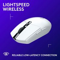 Logitech G305 LIGHTSPEED Wireless Gaming Mouse, Hero 12K Sensor, 12,000 DPI, Lightweight, 6 Programmable Buttons, 250h Battery Life, On-Board Memory, PC/Mac - White - Image 3