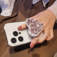 Magnetic Cute Diamond Heart Shape Design Collapsible Mobile Phone Grip & Stand Holder for Smartphone Tablet Cell Phone Accessory - Image 3
