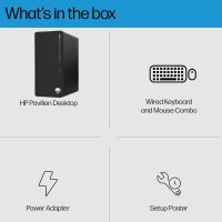 HP Pavilion Tower Desktop Computer, Intel 8-Core i7-10700F up to 4.8GHz, 32GB DDR4 RAM, 1TB PCIe SSD, GeForce GT 610 2GB, WiFi 6, Bluetooth, RJ-45, Type-C, KB & Mouse, Black, Windows 11 Pro, Tichang - Image 5