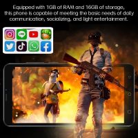 Mobile Phone, 5.0-inch Screen, Android 9.0 OS,16GB ROM (SD to 128GB), Dual SIM Dual Cameras，Face ID Unlock Cell Phones(Black) - Image 2
