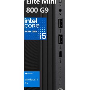 HP Elite Mini 800 G9 MFF PC Business Desktop Computer, 14th Gen Intel 14-Core i5-14500 (Beat i7-14700T), 32GB DDR5 RAM, 1TB PCIe SSD, WiFi 6, Type-C, 2 DisplayPorts, HDMI, Windows 11 Pro, Wendbo