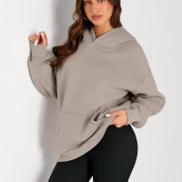 Trendy Queen Womens Oversized Hoodies Fleece Sweatshirts Fall Fashion 2025 Pullover Sweaters Winter Clothes - Image 2