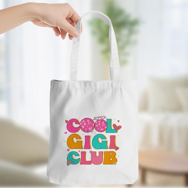 Grandma Gifts Funny Gigi Canvas Tote Bag Beach Bag Reusable Shopping Grocery Bags for Women Female Nana Grandmother Birthday Mothers Day Christmas Friendship