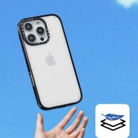 CASETiFY Compact iPhone 15 Case [4 ft. 2X Military Grade Drop Protection/Slim/Lightweight] - Bright Spring Flowers - Clear Black - Image 3