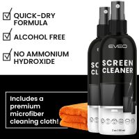 Screen Cleaner Spray - TV Screen Cleaner Spray and Microfiber Cloth kit, Computer Screen Cleaner & Car Screen Cleaner for TV, Monitor, Laptop, MacBook, iPad, iPhone and Electronic Devices - 2 Pack - Image 4