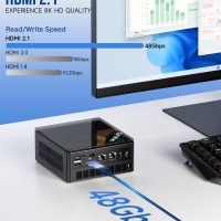 GMKtec Gaming Mini PC K8 Plus AMD Ryzen 7 8845HS(8C/16T, up to 5.1GHz) 64GB DDR5 RAM 1TB SSD, Desktop Computer Dual NIC 2.5G, HDMI 2.1, USB4 - Image 6