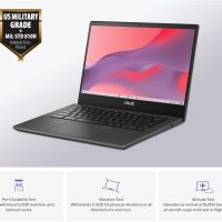 ASUS Chromebook CM14 Laptop (14" FHD LED Anti-glare, MediaTek Kompanio 520, 4GB RAM, 64GB eMMC), Ruggedized, Home & Student, Light Weight, 15-Hr Long Battery Life, Webcam, Wi-Fi 6, Type-C, Chrome OS - Image 4