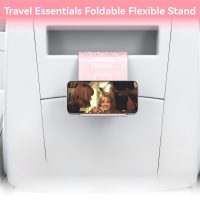 Airplane Phone Holder Mount, Travel Essentials Flexible Phone Holder, Airplane Tablet Holder for Flying, Desk, Compatible with iPhone, Smartphone, Tablet, Pink - Image 2