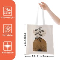Tote Bag, Reusable Grocery Canvas Shoulder Bag, Large Capacity Portable Travel Beach Bags 4 - Image 2