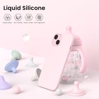 ORNARTO Compatible with iPhone 15 Case 6.1, Slim Liquid Silicone 3 Layers Full Covered Soft Gel Rubber Phone Case, Anti-Scratch Shockproof Protective Cover 6.1 Inch, Chalk Pink - Image 3