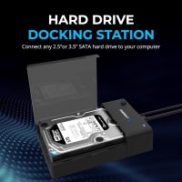 SABRENT USB 3.0 to SATA External Hard Drive Lay-Flat Docking Station for 2.5 or 3.5in HDD, SSD [Support UASP] (EC-DFLT) - Image 3