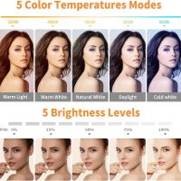 Video Conference Lighting Kit, Ring Light Clip on Laptop Monitor with 5 Dimmable Color & 5 Brightness Level for Webcam Lighting/Zoom Lighting/Remote Working/Self Broadcasting and Live Streaming, etc. - Image 2