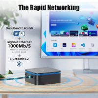 KAMRUI AK1PLUS Mini PC, N95 Processor (up to 3.4GHz), 8GB DDR4 RAM 256GB M.2 SSD, Mini Desktop Computer Support 2.5" SSD, Dual 4K, WiFi, Ethernet for Business, Office, Home - Image 8