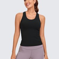 CRZ YOGA Butterluxe Racerback Workout Tank Tops for Women Tight Sleeveless Camisole Gym Athletic Yoga Shirts - Image 2
