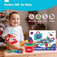 hahaland Montessori Toys for 1 Year Old - 10 in 1 Cloth Toddler Fishing Game with Stacking Cups, Baby Toy 12-18 Months One Year Old Boy Birthday Gift, Toddler Toys for 1 2 Year Old Boy Girl Gifts - Image 7