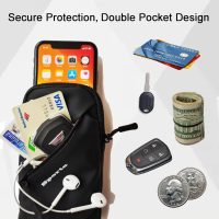 Cell Phone Holder, Small Crossbody Shoulder Holsters Bag with Arm Band, Fits iPhone and Android, Use for Running, Walking, Hiking & Biking (6.7 Inches, Red) - Image 4