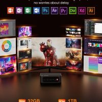 Beelink Mini PC, SER5 MAX Ryzen 7 6800U (8C/16T, Turbo 4.7GHz), 32GB LPDDR5 RAM 1TB PCIe4.0 SSD, Mini Desktop Computers Support 4K Triple Display/WiFi 6/BT5.2/DP+HDMI+USB-C/RJ45 1000M LAN - Image 4