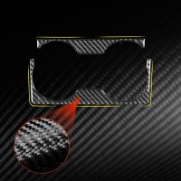 Real Quality Carbon Fiber Decor Compatible with Cadillac CT5/CT5-V/CT5-V Blackwing 2019-2024 Car Floor Console Sticker Water Cup Holder Frame Decal Interior Accessories Trim 2pcs Black - Image 7