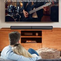 ULTIMEA 2.2ch Sound Bar for TV, Peak Power 100W, 2-in-1 Detachable Bluetooth 5.3 Soundbar for TV, 3 EQ Modes, Bass Adjustable for TV Speakers, App, ARC/Optical/Aux/Wall Mount, Apollo S40 - Image 2
