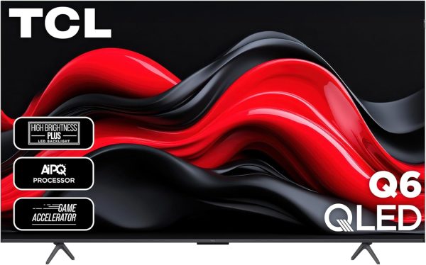 TCL 55-Inch Class Q65 QLED 4K Smart TV with Fire TV (55Q651F, 2024 Model), Dolby Vision, HDR PRO+, Dolby Atmos, Alexa Built-in with Voice Remote, Apple AirPlay 2 Compatibility, Streaming Television