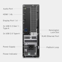 Dell Inspiron 3030s Small Desktop - Intel Core i5-14400 Processor, 16GB DDR5 RAM, 512GB SSD, Intel UHD 730 Graphics, Windows 11 Home, Onsite Migrate Support - Mist Blue - Image 12