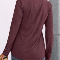 AUTOMET Women's Long Sleeve Shirts 2025 Fall Fashion Dressy Casual Tops Trendy Henley Blouses Cute Work Outfits Clothes - Image 4
