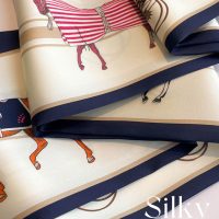 Head Silky Scarf For Women 59" Fashion Hair Neck Long Scarves for Bag - Image 3