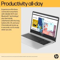 HP Chromebook Laptop 15 ( 15.6" Anti-Glare, Intel N200 (> i3-1115G4), 8GB DDR5 RAM, 128GB Storage (64GB eMMC + 64GB SD Card), Numeric KB) Home & Student, Webcam w/Shutter, Wi-Fi, Chrome OS, Silver - Image 4
