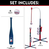 Franklin Sports Grow-with-Me Kids Baseball Batting Tee + Stand Set for Youth + Toddlers - Youth Baseball, Softball + Teeball Hitting Tee Set for Boys + Girls - Image 2