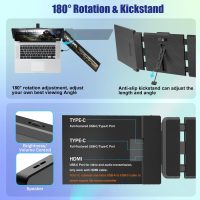 Laptop Screen Extender, 14" FHD 1080P IPS Laptop Monitor Extender Dual Screen, Portable Monitor for Laptops 13-17" with USB-C/HDMI Port, Plug n Play for Windows/Mac/Android/Switch/PS5 - Image 6
