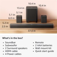 Amazon Fire TV Soundbar Plus with subwoofer and surround sound speakers (newest model), 5.1 channel, Dolby Atmos, clear dialogue - Image 7