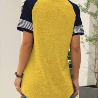 Adibosy Women Summer Casual Shirts: Short Sleeve Striped Tunic Tops - Womens Crew Neck Tee Tshirt Blouses - Image 4