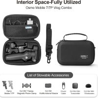 Skyreat Osmo Mobile 7P Case,PU Leather Portable Storage OM 7P Case Shoulder Bag for DJI OM 7 /7P Smartphone Gimbal Stabilizer Accessories - Image 2