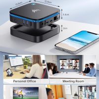 KAMRUI AK1PLUS Mini PC, N95 Processor (up to 3.4GHz), 8GB DDR4 RAM 256GB M.2 SSD, Mini Desktop Computer Support 2.5" SSD, Dual 4K, WiFi, Ethernet for Business, Office, Home - Image 7