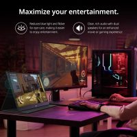 MNN Portable Monitor 15.6inch FHD 1080P USB C HDMI Gaming Ultra-Slim IPS Display w/Smart Cover & Speakers,HDR Plug&Play, External Monitor for Laptop PC Phone Mac (15.6'' 1080P) - Image 4