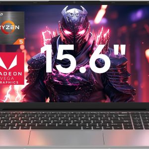jumper 2025 Gaming Laptop, AMD Ryzen 5 7430U(Up to 4.3GHz), 16GB DDR4 1TB NVME SSD, 15.6" FHD IPS Screen, 62.7Wh Battery, Windows 11, GPU, USB3.2, 4 Stereo Speakers, 2 Memory Slots.
