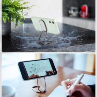 Phone Ring Holder Finger Kickstand 360°Rotation Cellphone Back Grip Foldable Cell Phone Stand for Desk Compatible with iPhone iPad Smartphones Tablets - Image 3